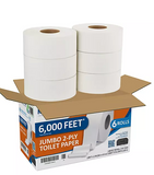 Marathon Jumbo Roll 2-Ply White Toilet Paper 6 rolls, 1000 ft./roll