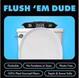 DUDE WIPES XL Travel Flushable Wipes, 10 ct., 180 wipes