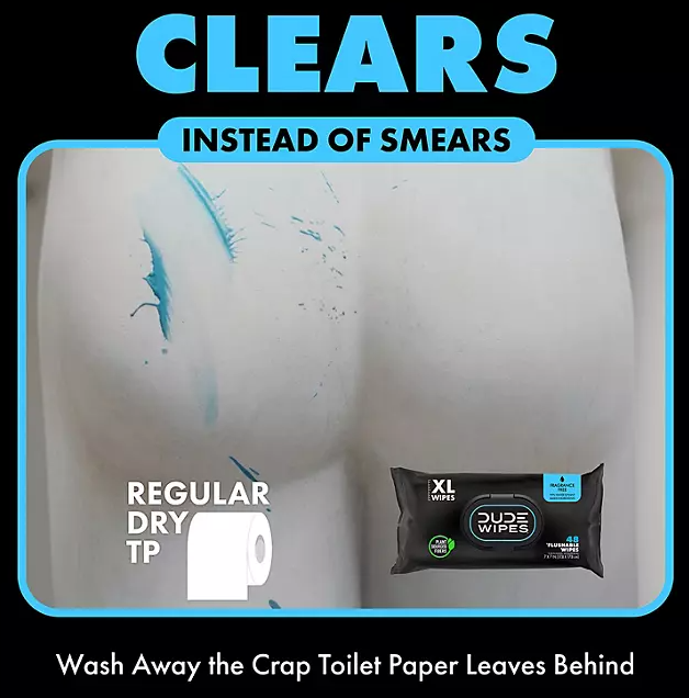 DUDE WIPES XL Travel Flushable Wipes, 10 ct., 180 wipes