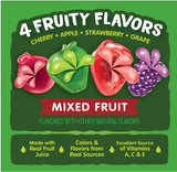 , Juicy Burst, Fruit Flavored Snacks, Mixed Fruit Flavors, a Juicy Burst of Natural Flavors, Made with Real Fruit Juice, 0.8 Oz 22 Ct