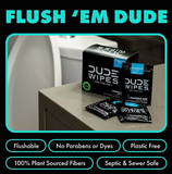 DUDE WIPES XL On-the-Go Flushable Wipes, Mint Chill, 4 ct., 120 wipes