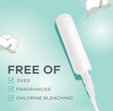 Pure 100% Organic Cotton Core Super Absorbency Tampons - 24 Ct