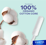Pure 100% Organic Cotton Core Super Absorbency Tampons - 24 Ct