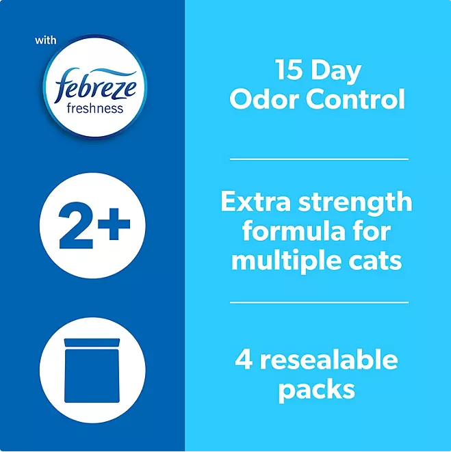 Fresh Step, Extra Strength Multi-Cat Scented Clumping Litter, Febreze Fresh Scent, 42 lbs.