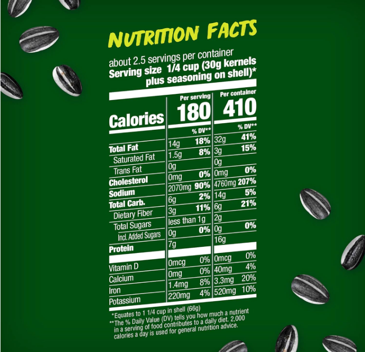 Sunflower Seeds, Vlasic Dill Pickle Flavor, 5.35 Oz.
