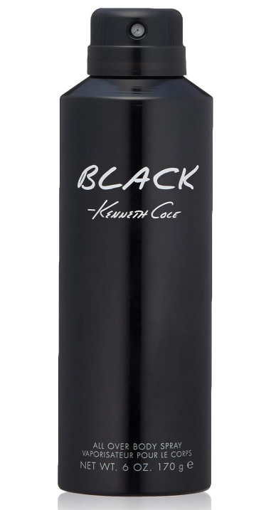 Kenneth Cole Black Body Spray for Men, 6.0 Fl Oz