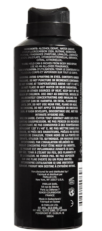 Kenneth Cole Black Body Spray for Men, 6.0 Fl Oz