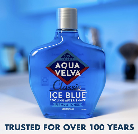 after Shave, Classic Ice Blue, Soothes, Cools, and Refreshes Skin, 7 Ounce