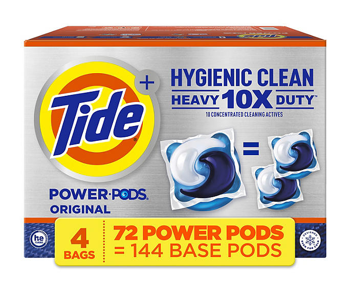 Tide Hygienic Clean Power PODS Laundry Detergent Pacs, Original, 72 Ct.