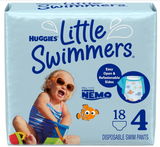 Little Swimmers Disposable Swimming Diapers, Size 4 (24-34 Lbs), 18 Ct