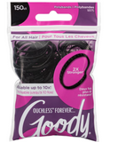 Ouchless Womens Polyband Elastic Hair Tie - 150 Count, Black - Fine Hair - Hair Accessories to Style with Ease and Keep Your Hair Secured - Perfect for Fun and Unique Hairstyles - Pain-Free