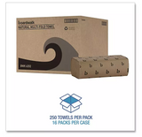 Boardwalk Multifold 1-Ply Natural Paper Towels 16 pks., 250 towels/pk.