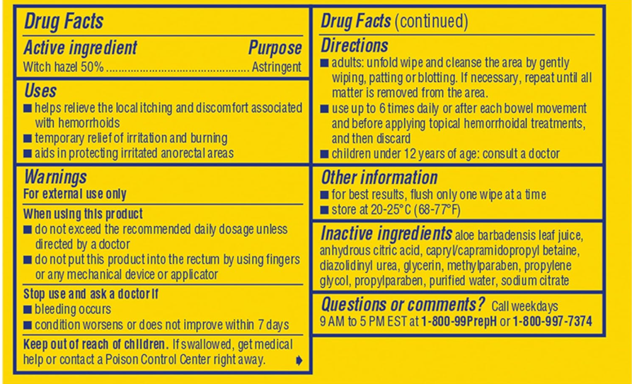 Totables Hemorrhoid Flushable Wipes with Witch Hazel for Skin Irritation Relief - 10 Count
