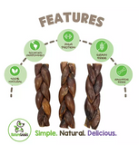 Nature Gnaws Beef Braid Dog Treat Chews, 1 lb.