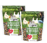 Love My Girls 2-pack Veggies & Worms 5lb Chicken Treat Bags