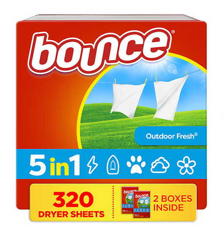 Bounce Fabric Softener Dryer Sheets, Outdoor Fresh, 320 ct.