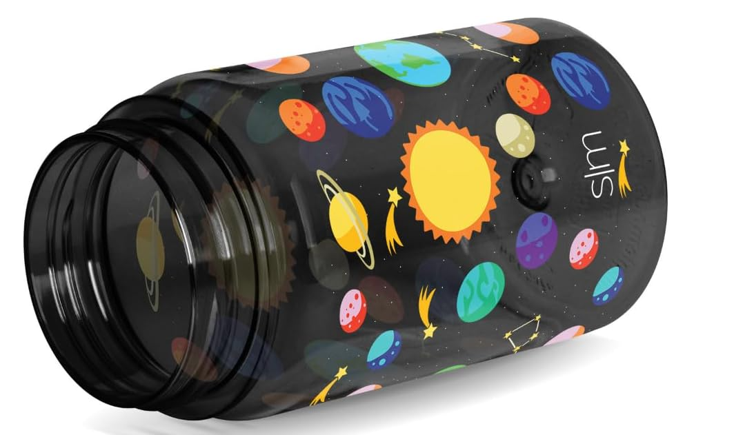 Kids Water Bottle Plastic Bpa-Free Tritan Cup with Leak Proof Straw Lid | Reusable and Durable for Toddlers, Boys | Summit Collection | 12Oz, Solar System