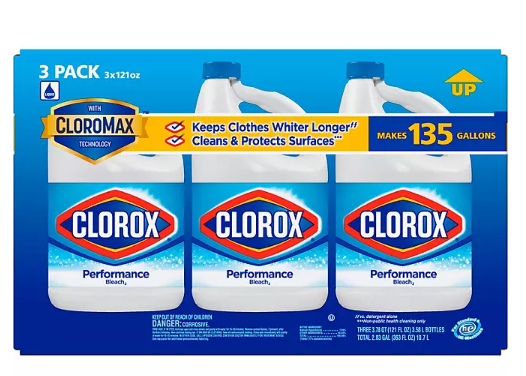 Clorox Performance Bleach, 3 ct., 363 fl. oz.