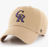 Khaki Primary Logo Clean Up Adjustable Strap Baseball Dad Hat Cap, Adult One Size Fits All