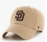 Khaki Primary Logo Clean Up Adjustable Strap Baseball Dad Hat Cap, Adult One Size Fits All