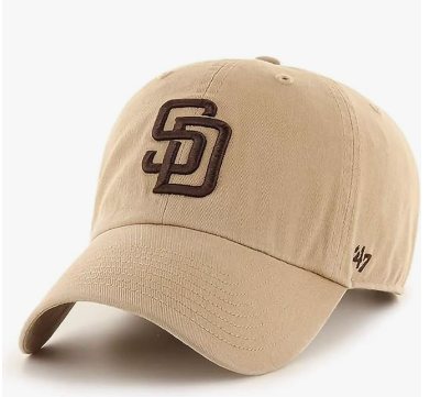 Khaki Primary Logo Clean Up Adjustable Strap Baseball Dad Hat Cap, Adult One Size Fits All