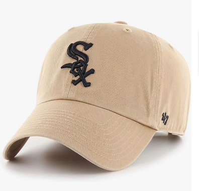 Khaki Primary Logo Clean Up Adjustable Strap Baseball Dad Hat Cap, Adult One Size Fits All