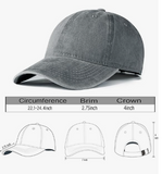 Men Women Baseball Cap-Low Profile Adjustable Washed Cotton Golf Dad Hat