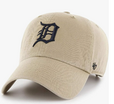 Khaki Primary Logo Clean Up Adjustable Strap Baseball Dad Hat Cap, Adult One Size Fits All