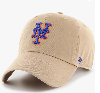 Khaki Primary Logo Clean Up Adjustable Strap Baseball Dad Hat Cap, Adult One Size Fits All