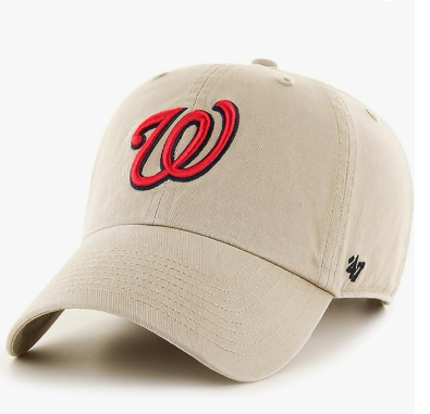 Khaki Primary Logo Clean Up Adjustable Strap Baseball Dad Hat Cap, Adult One Size Fits All