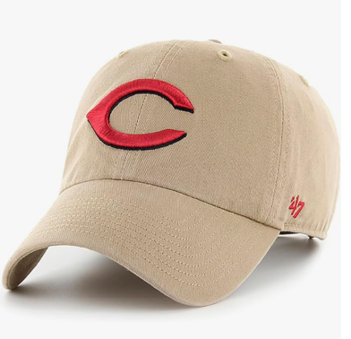 Khaki Primary Logo Clean Up Adjustable Strap Baseball Dad Hat Cap, Adult One Size Fits All