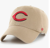 Khaki Primary Logo Clean Up Adjustable Strap Baseball Dad Hat Cap, Adult One Size Fits All