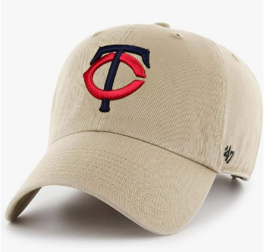 Khaki Primary Logo Clean Up Adjustable Strap Baseball Dad Hat Cap, Adult One Size Fits All