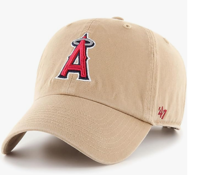 Khaki Primary Logo Clean Up Adjustable Strap Baseball Dad Hat Cap, Adult One Size Fits All