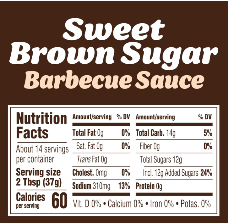 Sweet Brown Sugar Slow-Simmered Barbecue Sauce, 18 Oz Bottle