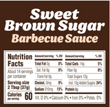 Sweet Brown Sugar Slow-Simmered Barbecue Sauce, 18 Oz Bottle