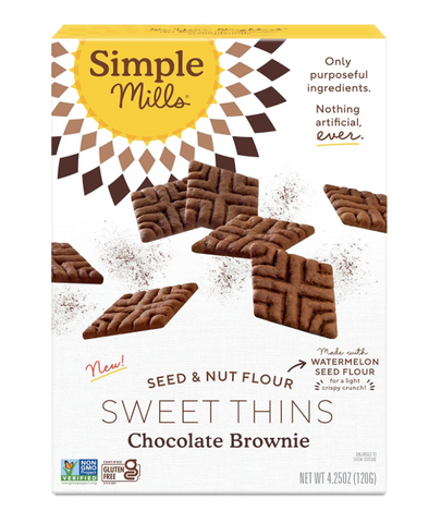 , Chocolate Brownie Cookies Thins, 4.25 Ounce