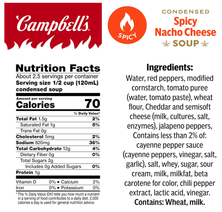 Condensed Fiesta Nacho Cheese Soup, 10.75 Ounce Can