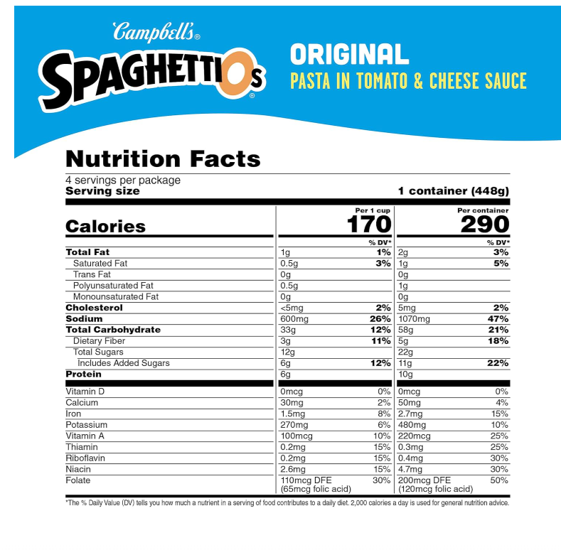 Original Canned Pasta, 15.8 Oz Can