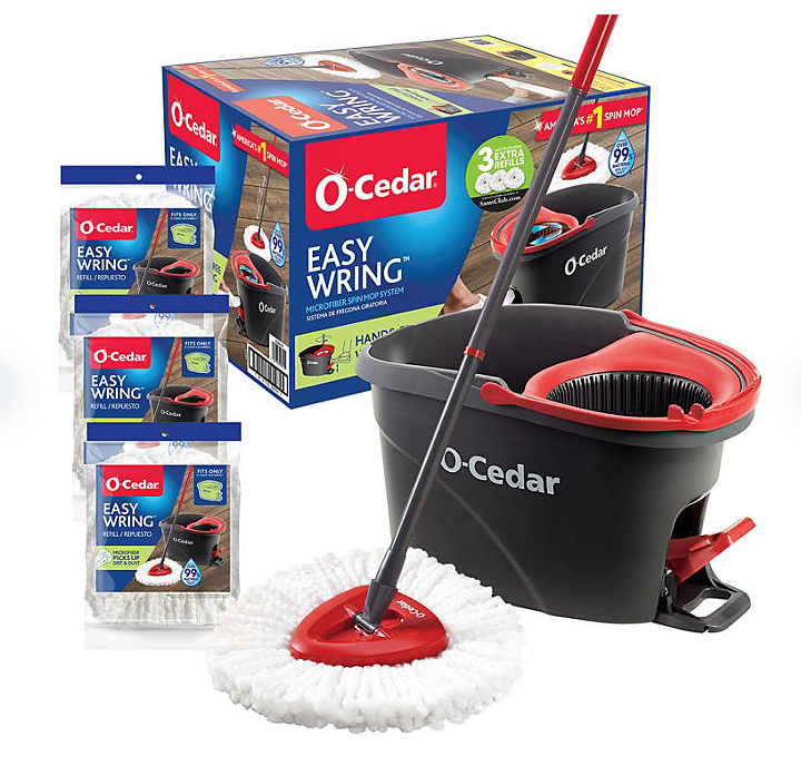 O-Cedar Easy Wring Spin Mop System, 4 ct.