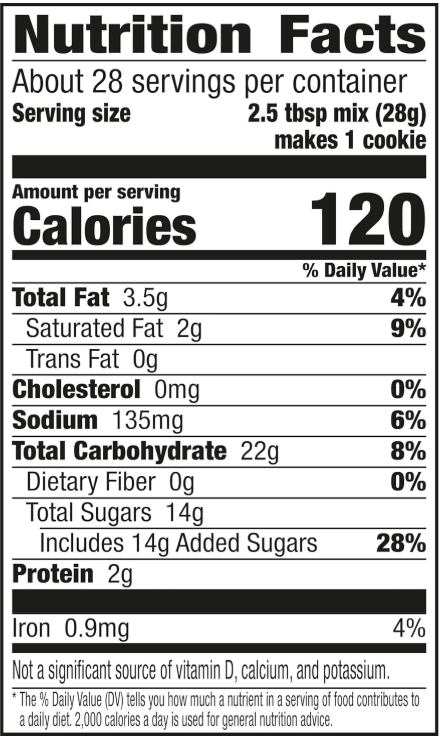 Batchables Chocolate Chip Cookie Mix, Mix and Bake 4 to 24 per Batch, 28 Oz. (Packing May Vary)