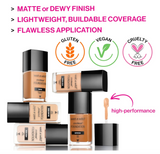 Photo Focus Dewy Liquid Foundation Makeup, Soft Beige (Packaging May Vary)