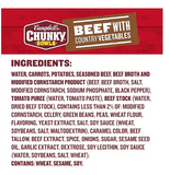 Chunky Soup, Beef Soup with Country Vegetables, 15.25 Oz Microwavable Bowl
