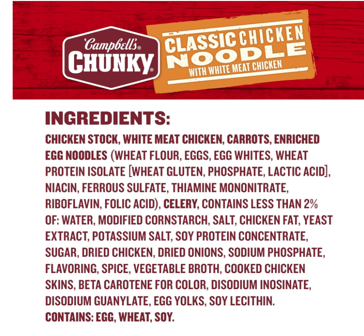Chunky Classic Chicken Noodle Soup, 18.6 Oz Can