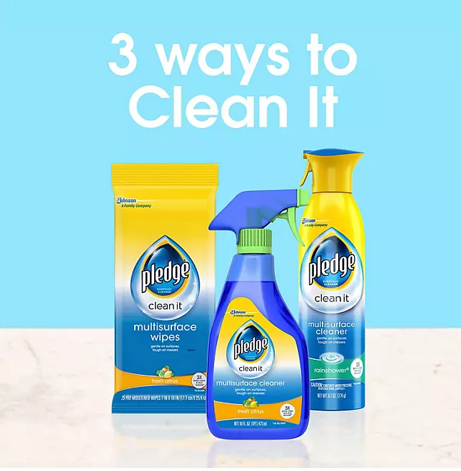 Pledge Multisurface Cleaner, Rainshower, 3 ct., 29 oz.