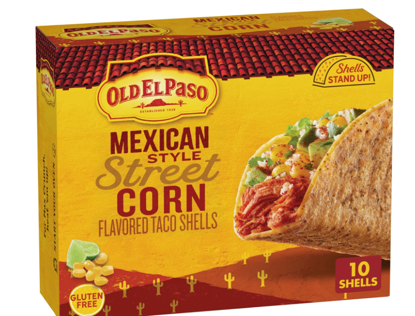Stand 'N Stuff Taco Shells, Mexican Style Street Corn Flavored, Gluten Free Crunchy Corn Taco Shells, 10 Count, 5.4 Oz