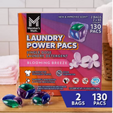Member's Mark Laundry Detergent Power Pacs, Blooming Breeze, 130 ct.