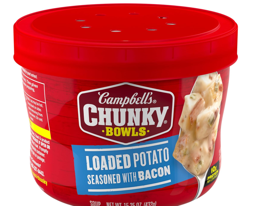 Campbell’S Chunky Soup, Loaded Potato Seasoned with Bacon, 15.25 Oz Microwavable Bowl