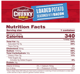 Campbell’S Chunky Soup, Loaded Potato Seasoned with Bacon, 15.25 Oz Microwavable Bowl