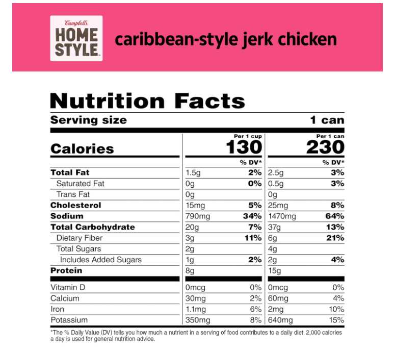 Caribbean-Style Jerk Chicken Soup, 16.1 OZ Can